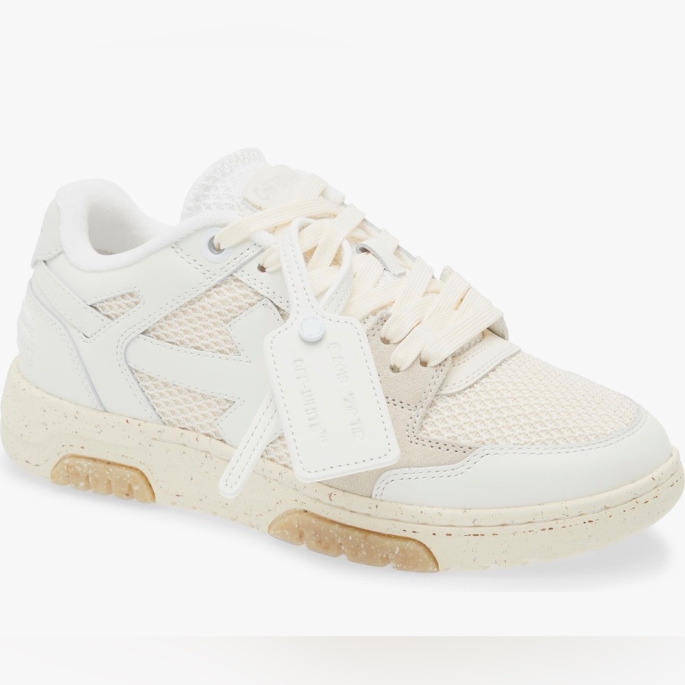 Off-White Slim Out of Office Sneaker Shoes White Cream OWIA276C99LEA002010A